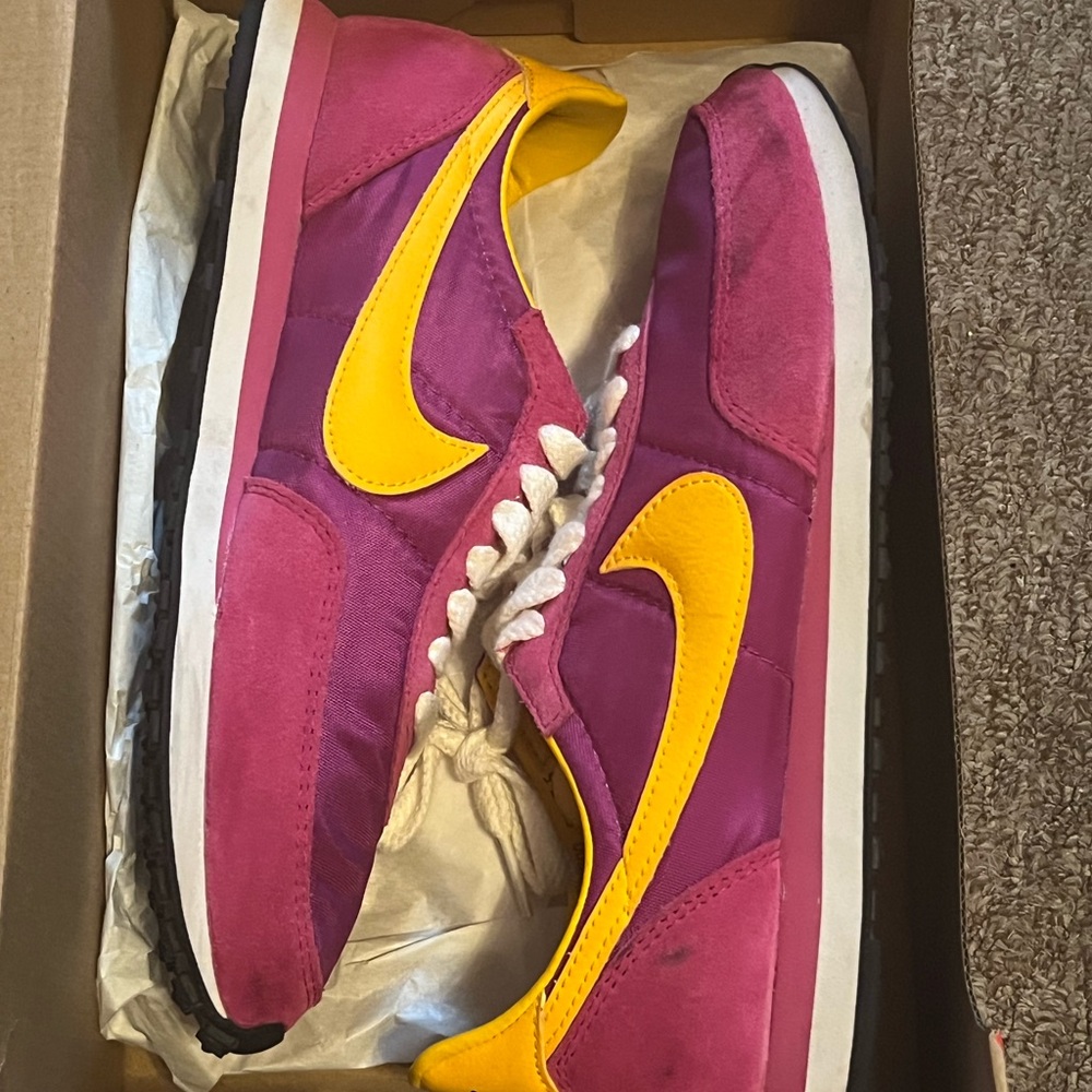 Nike Pink and Yellow Women's Sneakers